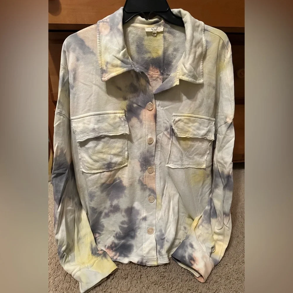 EASEL TIE DYE SHACKET - Picture 1 of 4